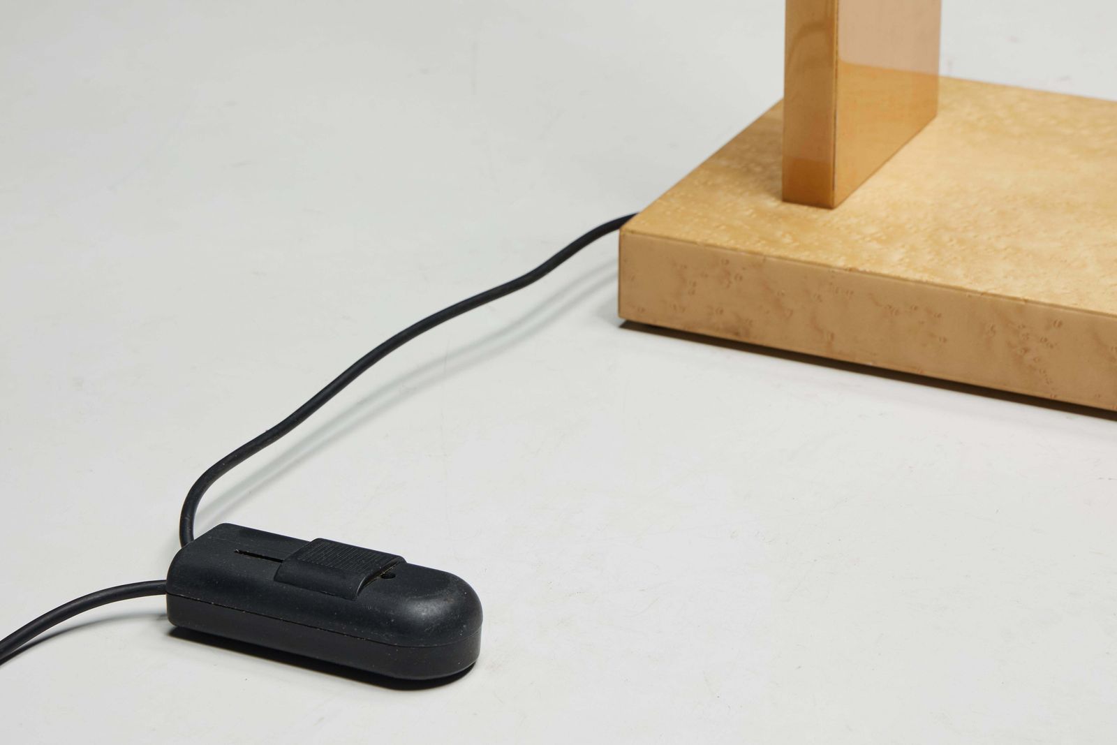 Lighting Lacquered Burl Floor Lamp By Paul Michel, Belgium, 1980s photo