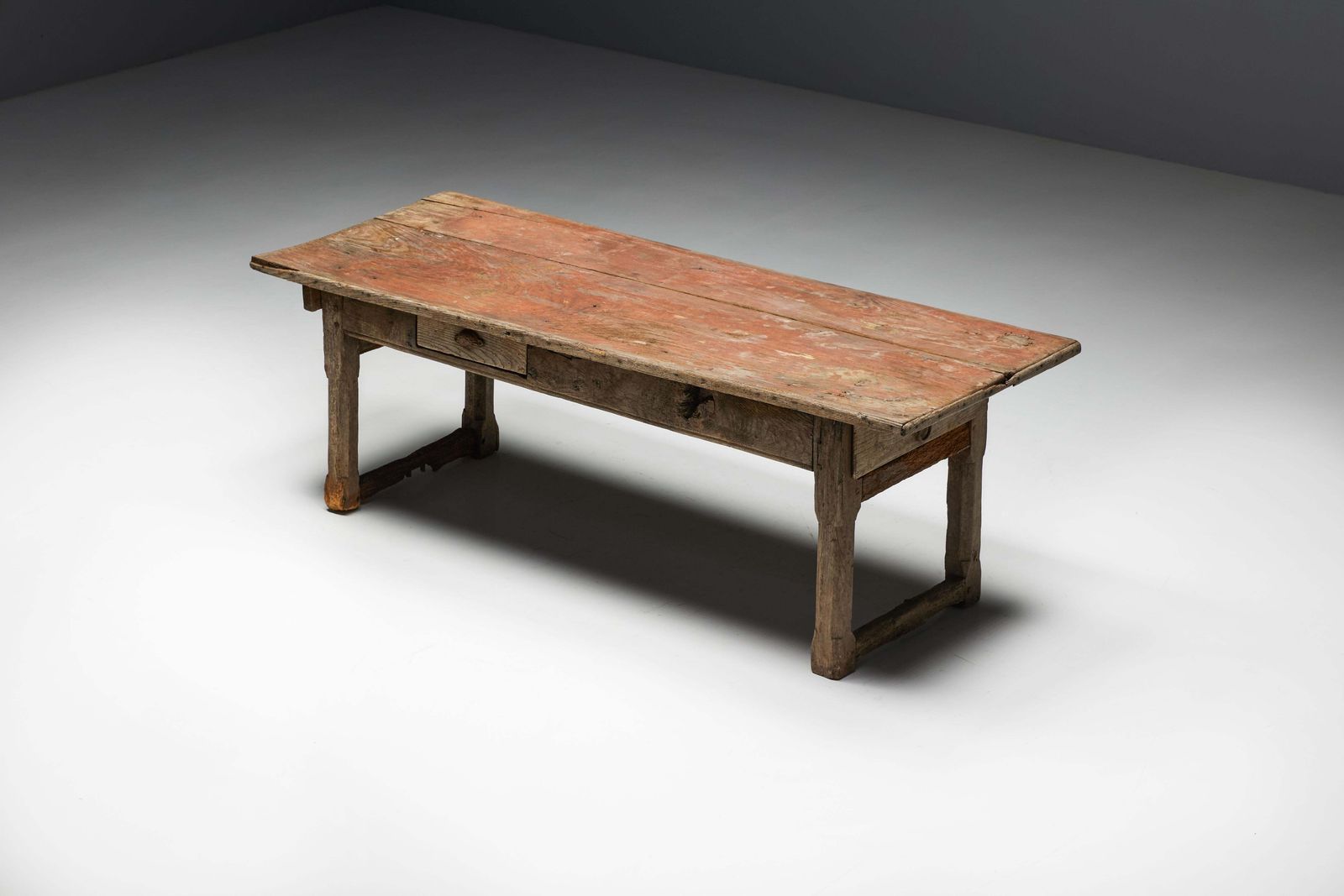 Rustic Travail Populaire Dining Table, France, Early 19th Century photo Furniture