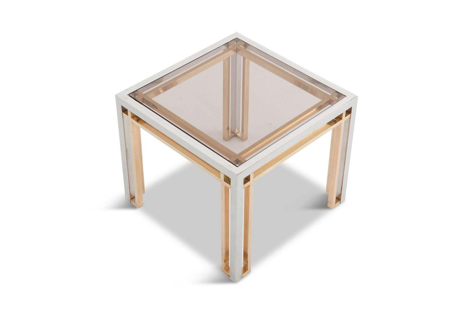Romeo Rega Side Tables In Chrome, Brass And Glass photo vinterior