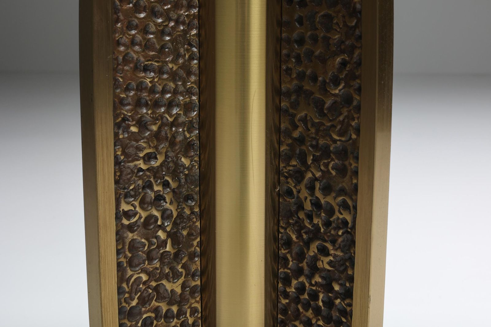 Brass Cast Dining Table By Luciano Frigerio, Italy, 1970s photo vintage