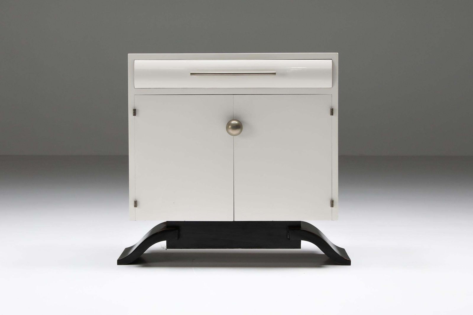 Art Deco White Cabinet By Charles Van Beerleire, Belgium, 1930s photo furniture