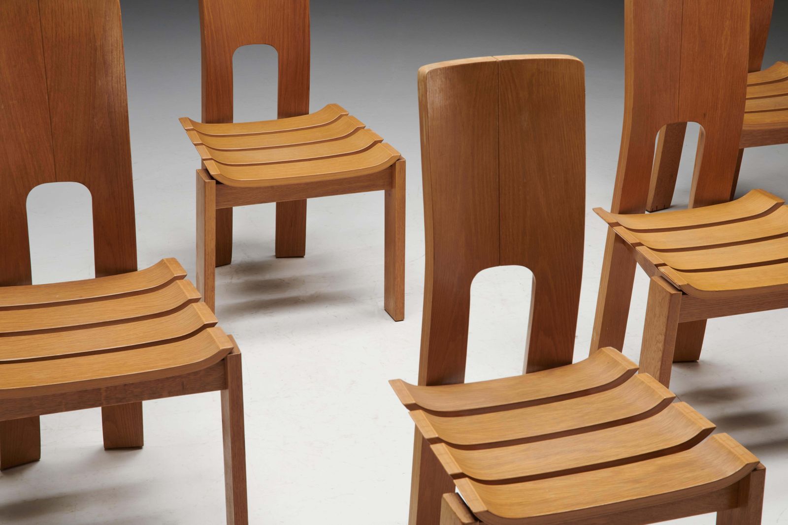 photo buy Scandinavian Modern Plywood Dining Chairs, 1970s