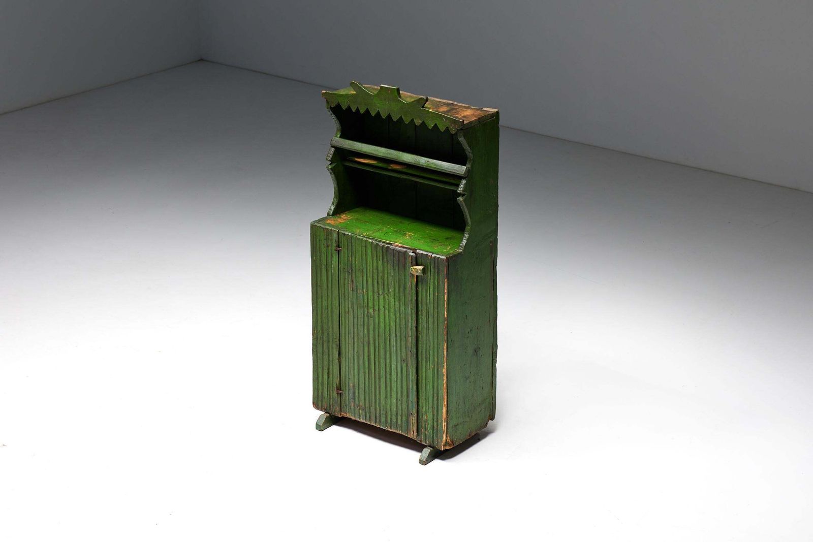 Rustic Folk Art Cabinet, France, Early 20th Century photo Furniture
