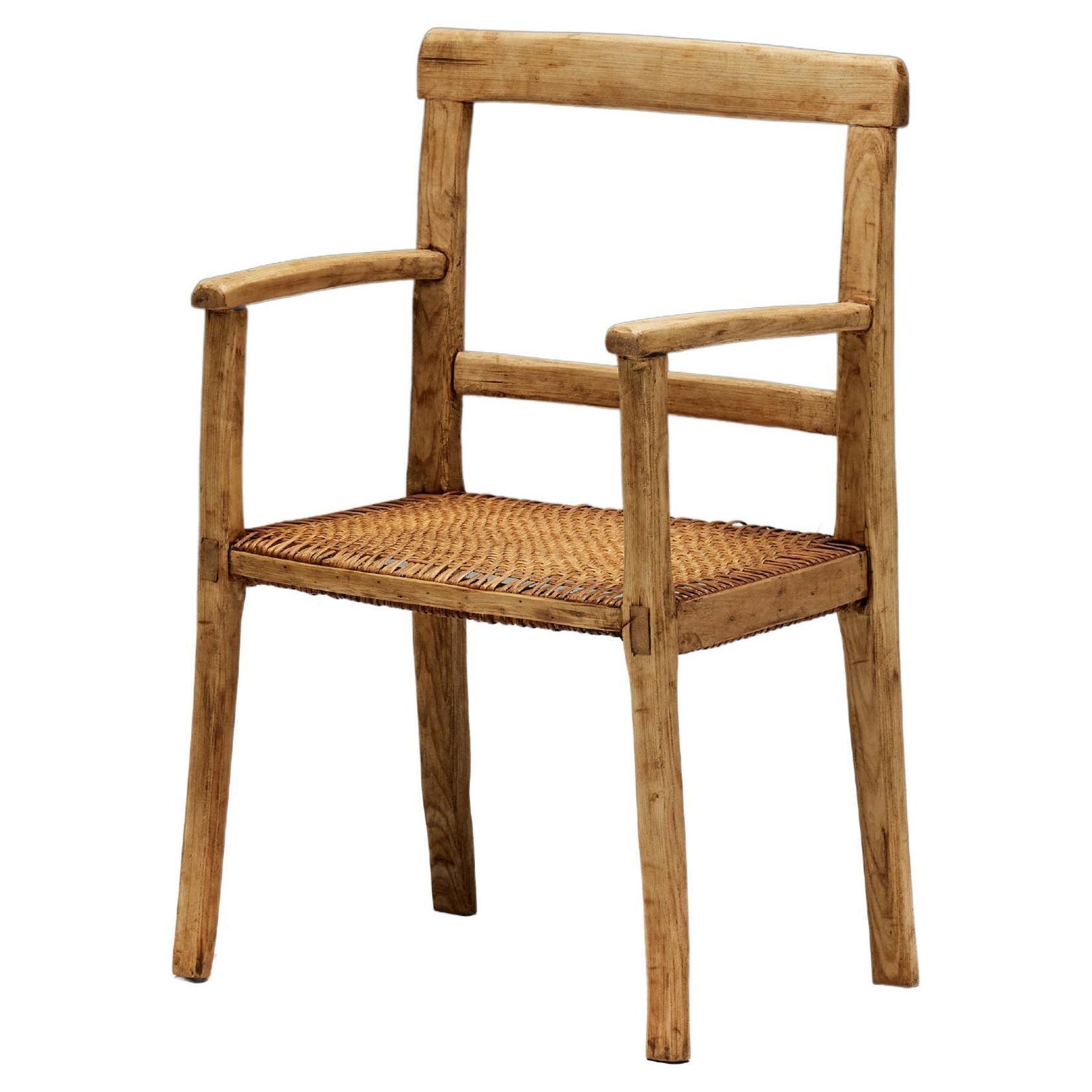 Rustic Wabi Sabi Armchair, France, 19th Century