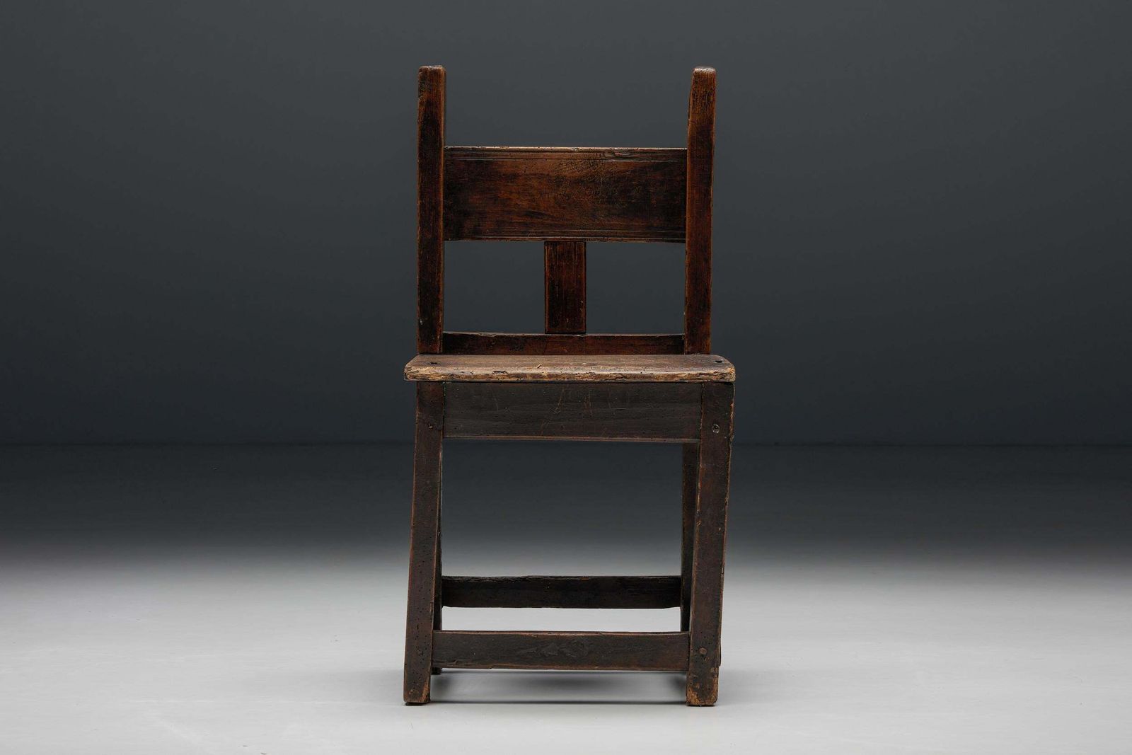 Rustic Wooden Chair, France, 19th Century photo for sale