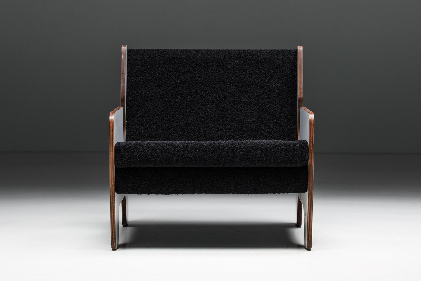 Post Modern Black & White Lounge Chair, Italy, 1970s photo for sale