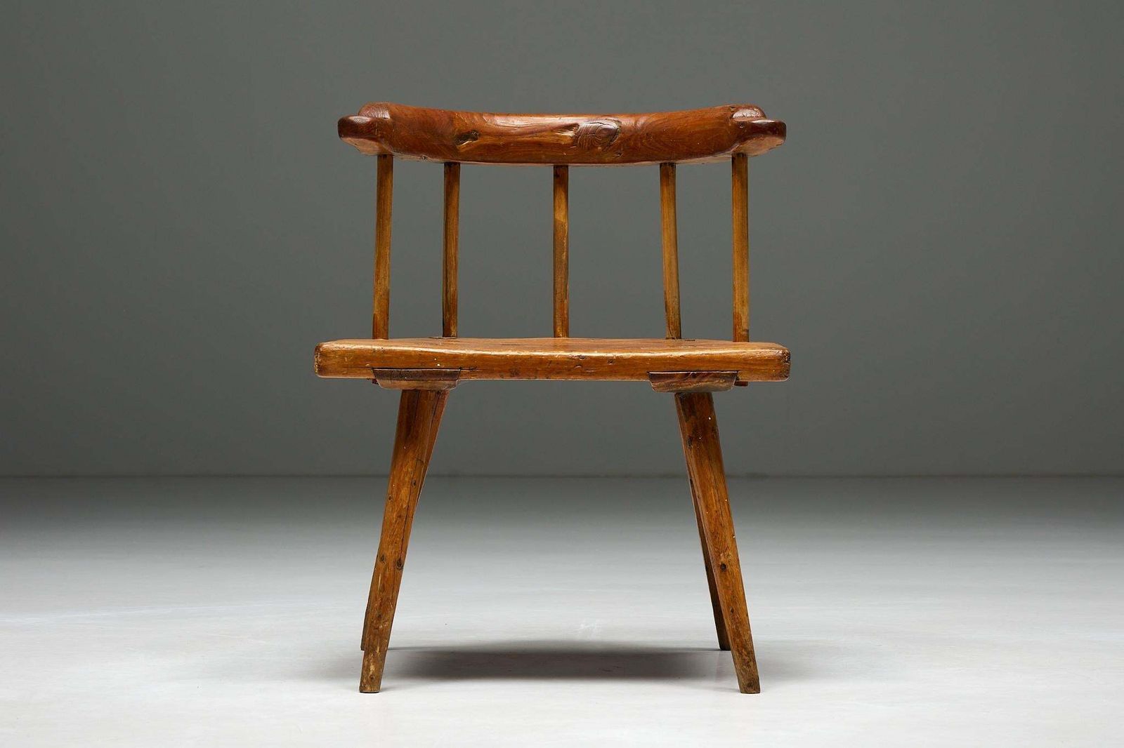Tyrolean Folk Art Armchair, Austria, 19th Century photo for sale