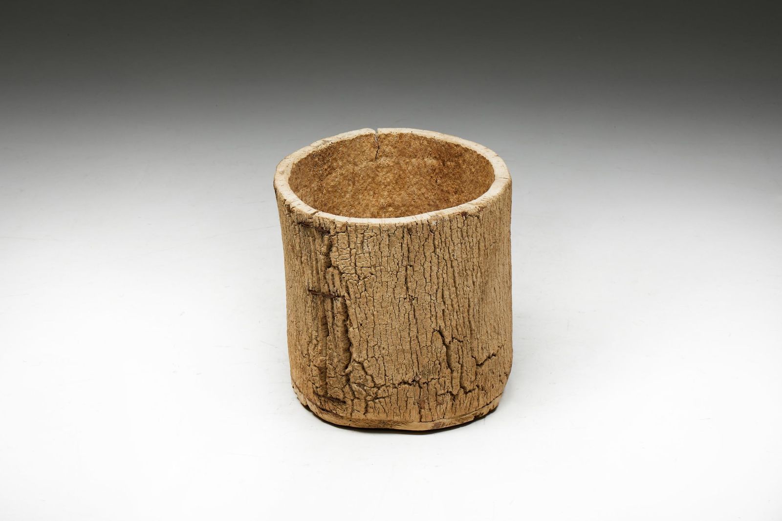 Artisanal Tree Trunk Planter, France, 19th Century photo for sale