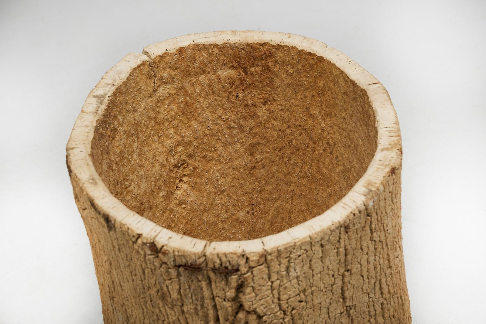 Artisanal Tree Trunk Planter, France, 19th Century photo Garden Decor