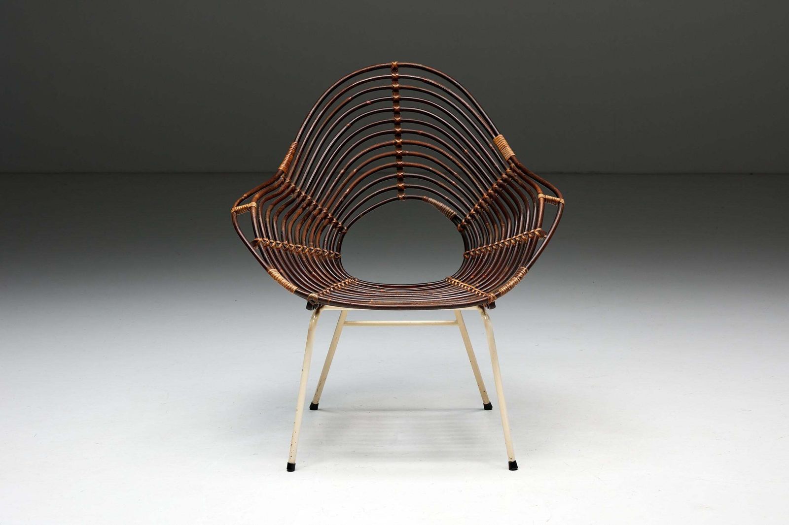 Rattan Chair By H. Broekhuizen For Rohé Noordwolde, Netherlands, 1960s photo furniture