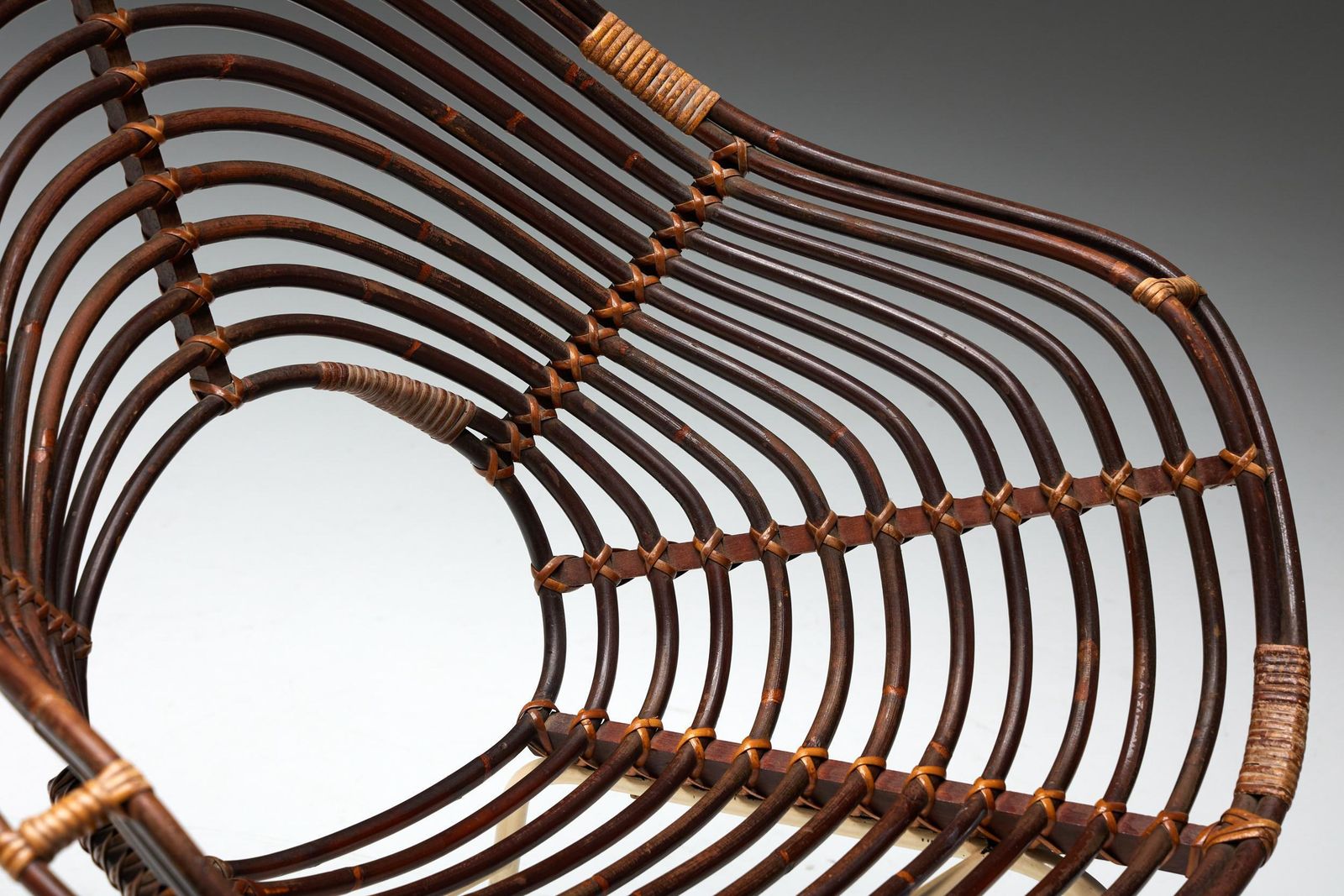 Furniture Rattan Chair By H. Broekhuizen For Rohé Noordwolde, Netherlands, 1960s photo
