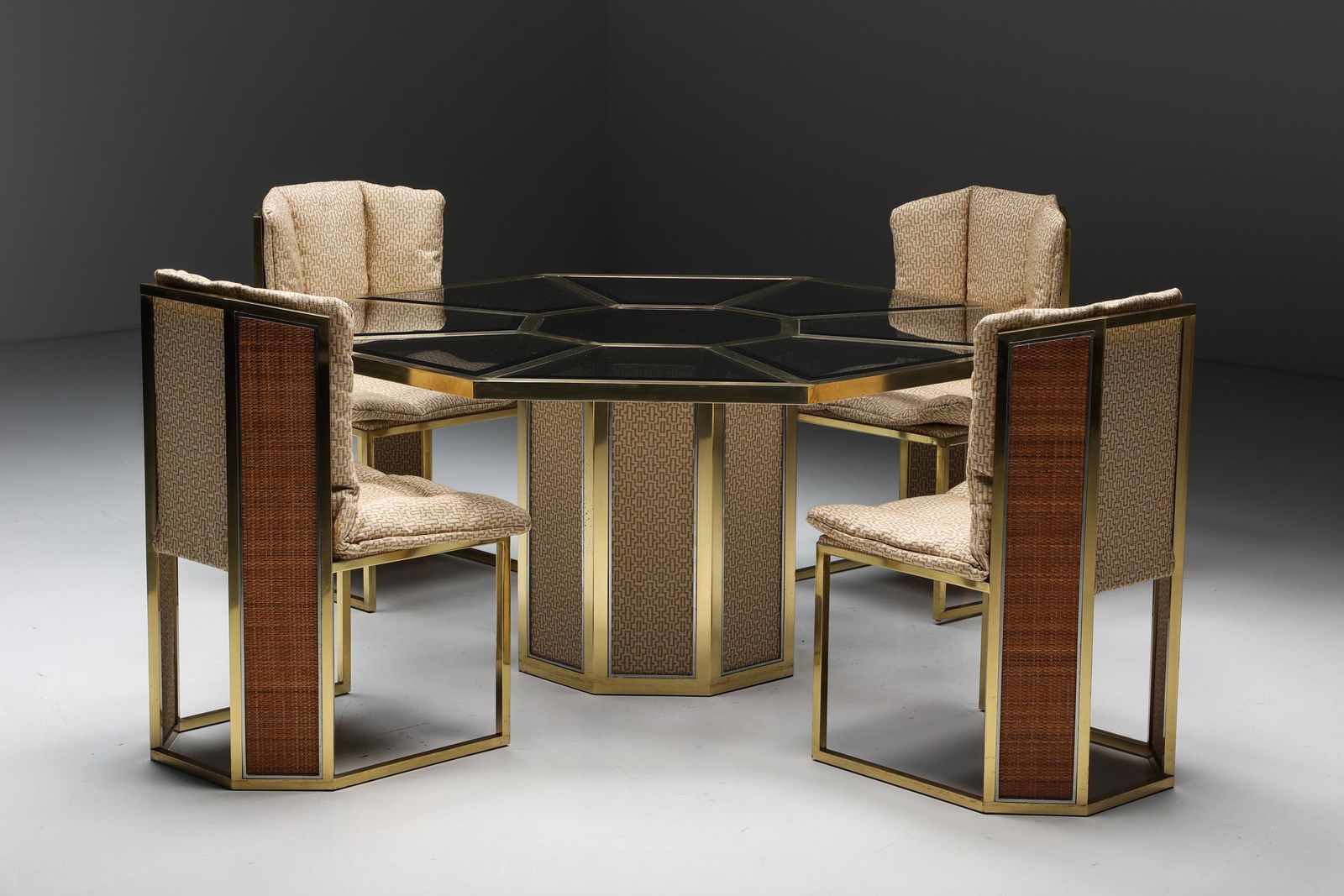 photo for sale Regency Dining Chairs By Romeo Rega, Italy, 1970s