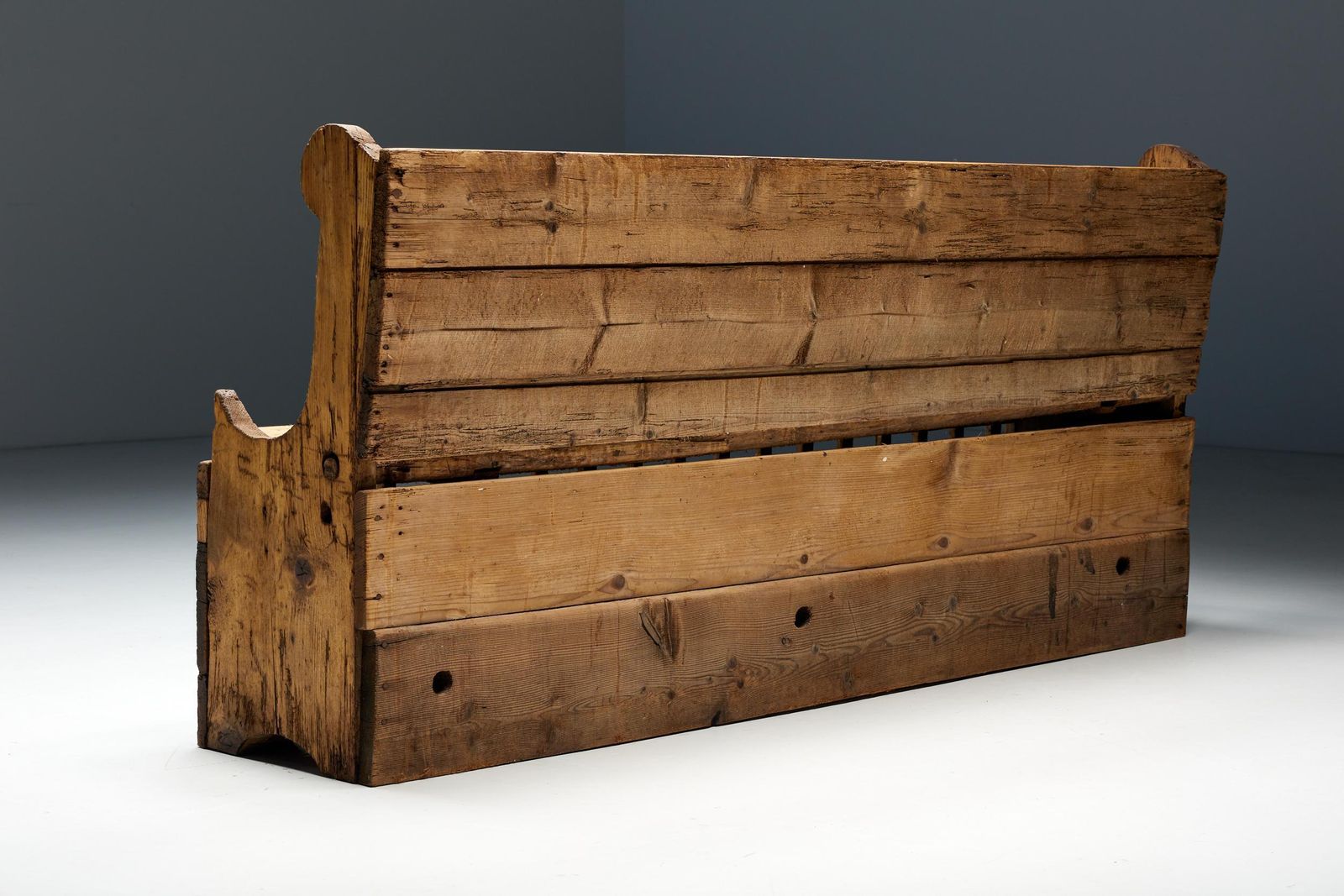 Folk Art Bench Haute Savoie, France, 19th Century photo 5936.0