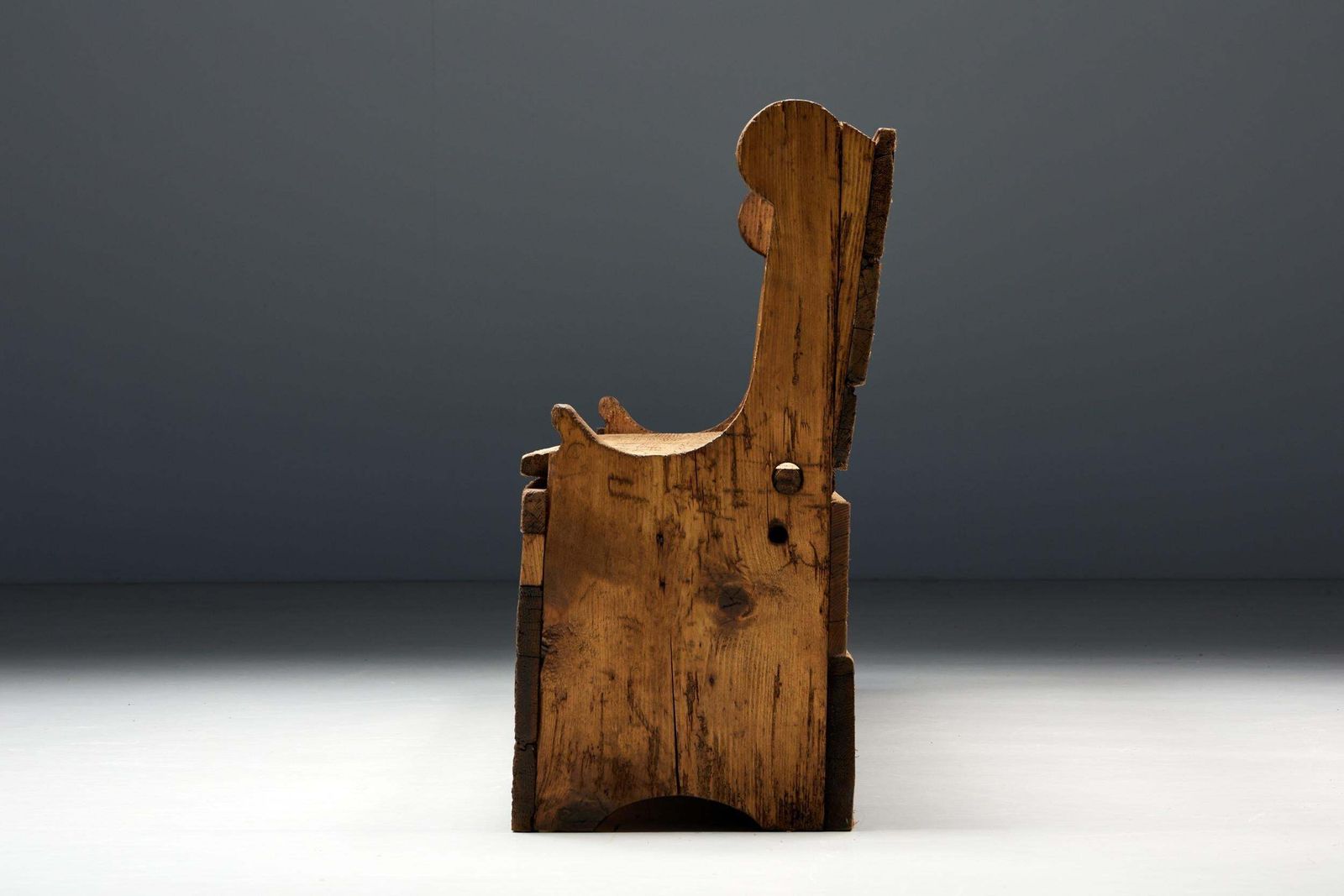 5936.0 Folk Art Bench Haute Savoie, France, 19th Century photo