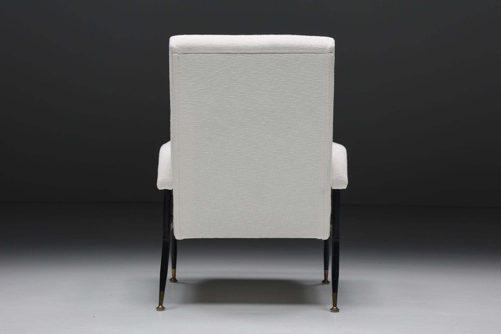 Wim Rietveld Inspired Armchairs In Off White Upholstery, Italy, 1970s photo vintage