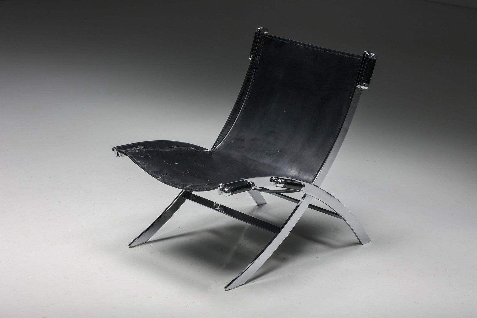 Ilva Design Lounge Chair Model Cuba, Black Leather, Denmark, 2000s photo furniture
