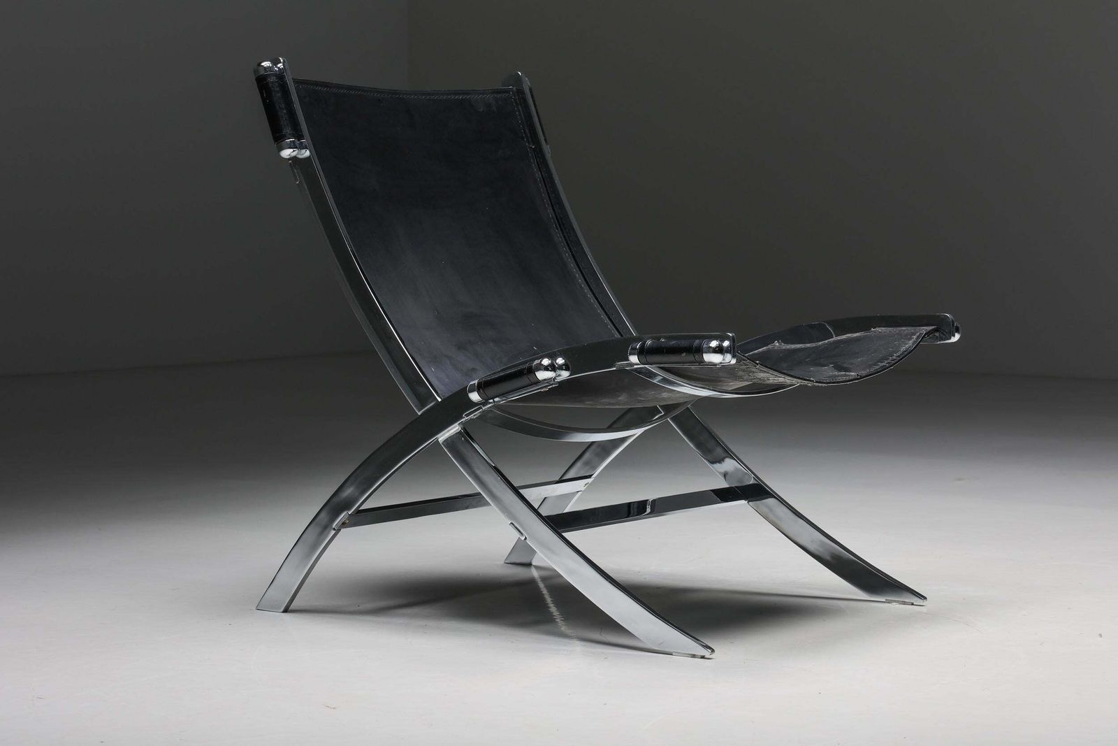 Ilva Design Lounge Chair Model Cuba, Black Leather, Denmark, 2000s photo 1543.0
