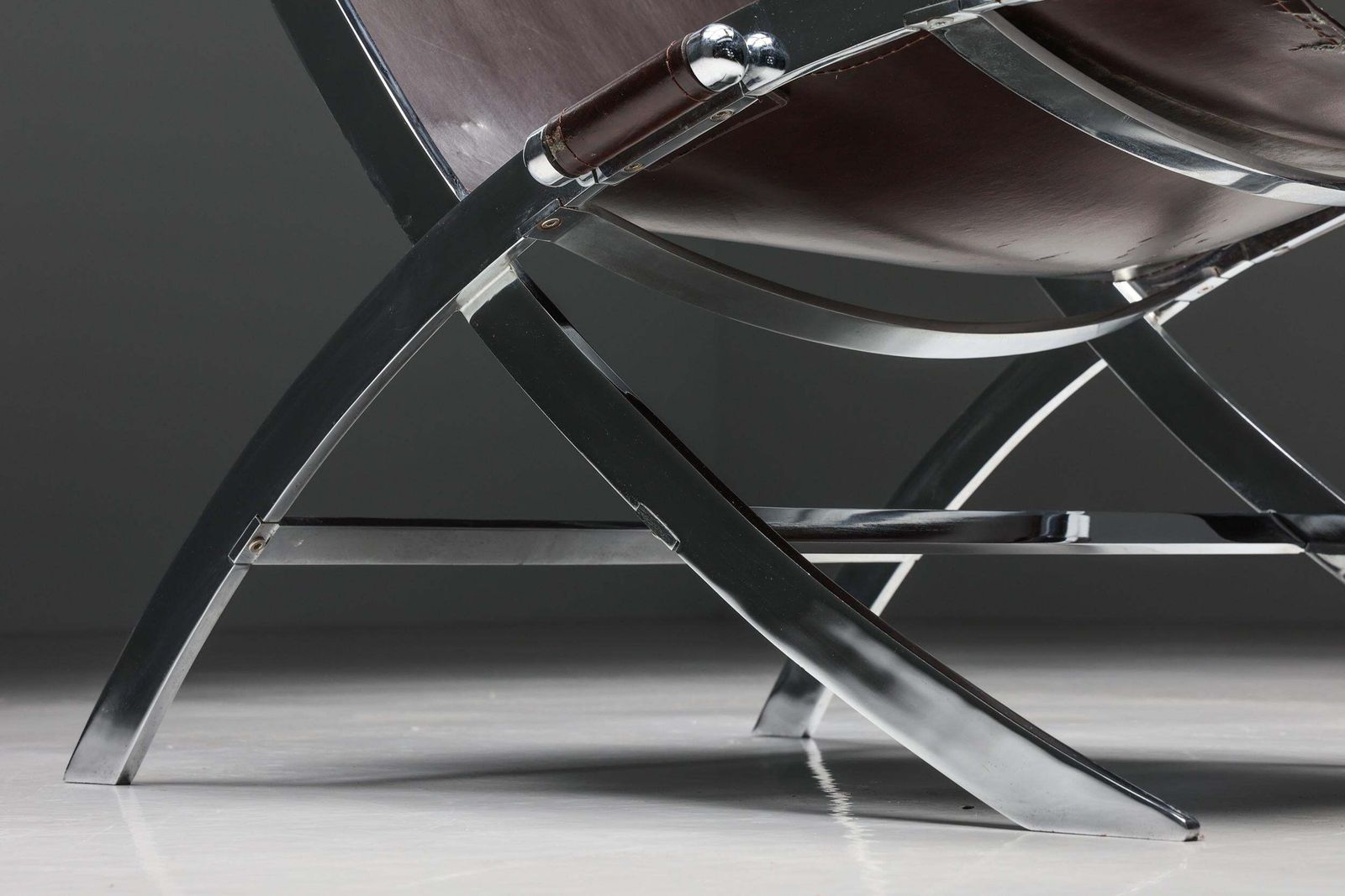 photo for sale Ilva Design Lounge Chair Model Cuba, Burgundy Leather, Denmark, 2000s
