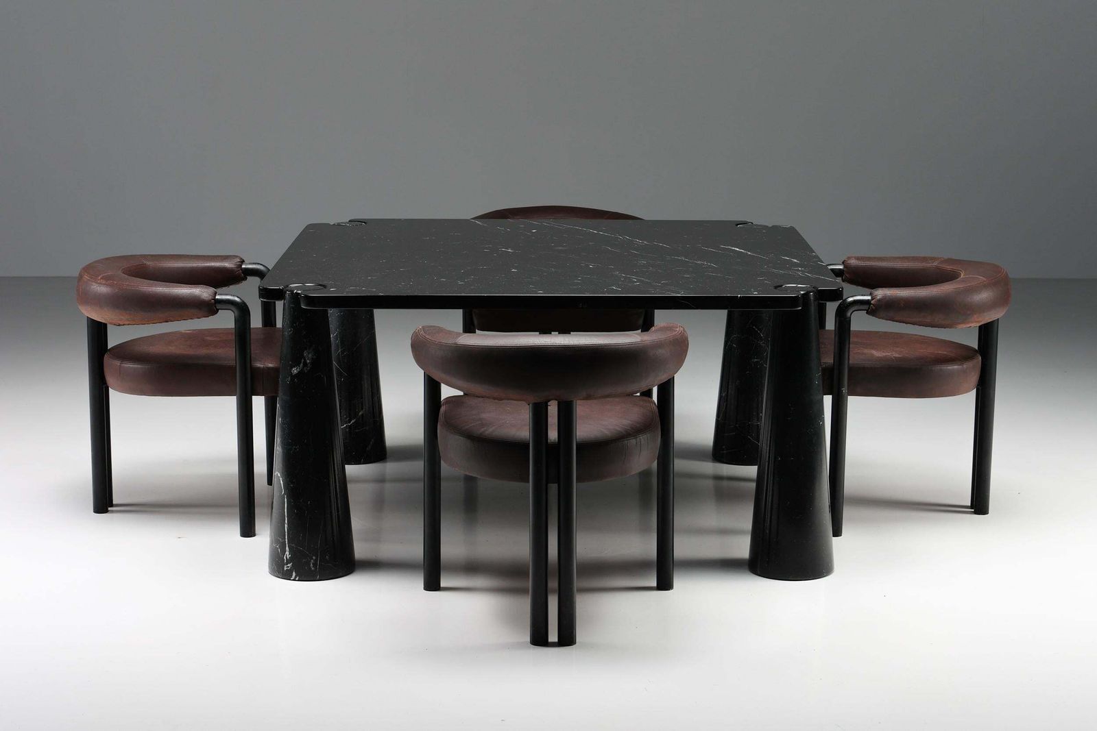 Mangiarotti 'Eros' Square Marble Dining Table, Italy, Post Modern, 1970's photo 17965.0