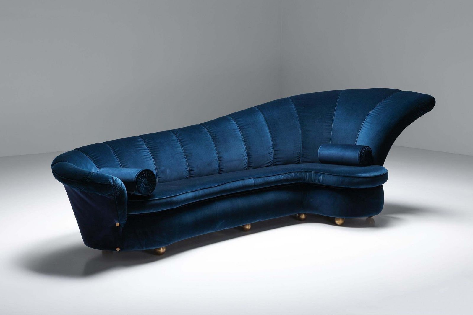 Velvet Sofa Attributed To Marzio Cecchi, Italian Design, Glam Canape, 1970's photo Furniture