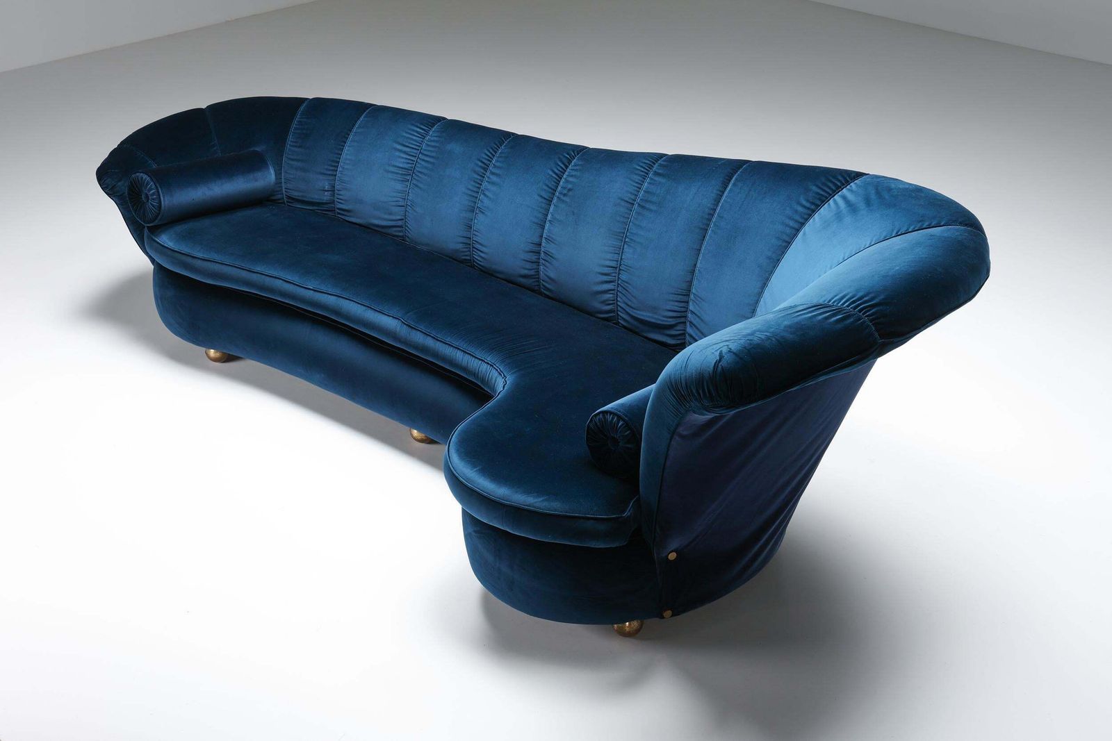 Velvet Sofa Attributed To Marzio Cecchi, Italian Design, Glam Canape, 1970's photo 7835.0