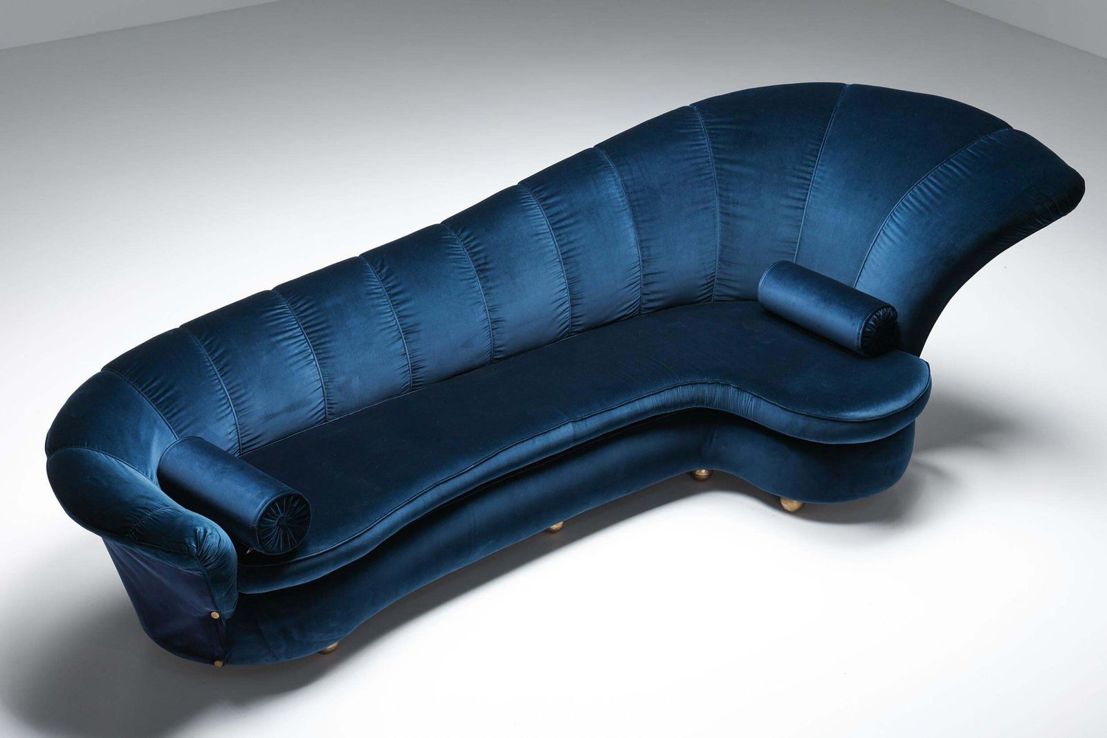 Velvet Sofa Attributed To Marzio Cecchi, Italian Design, Glam Canape, 1970's photo buy