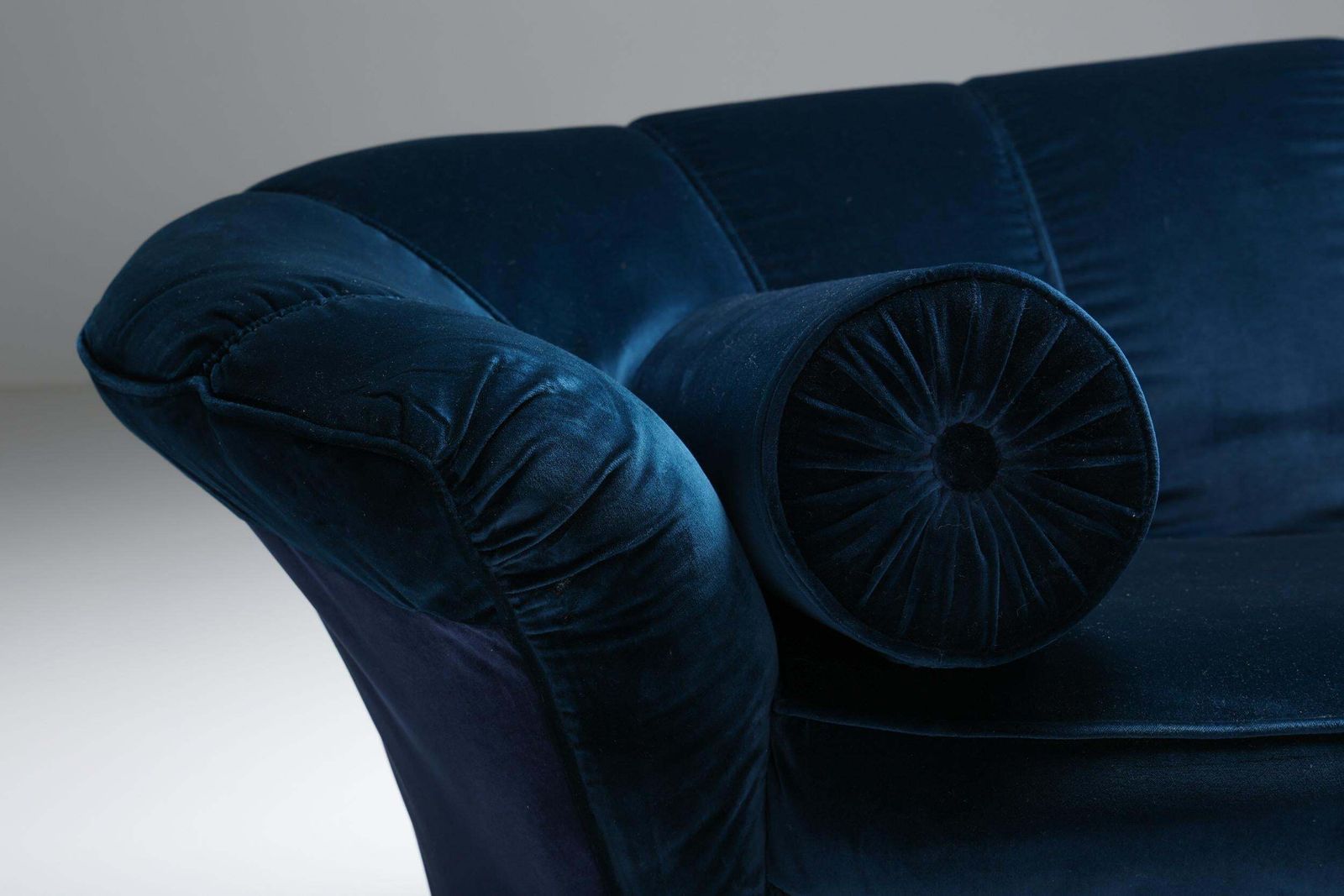 Furniture Velvet Sofa Attributed To Marzio Cecchi, Italian Design, Glam Canape, 1970's photo