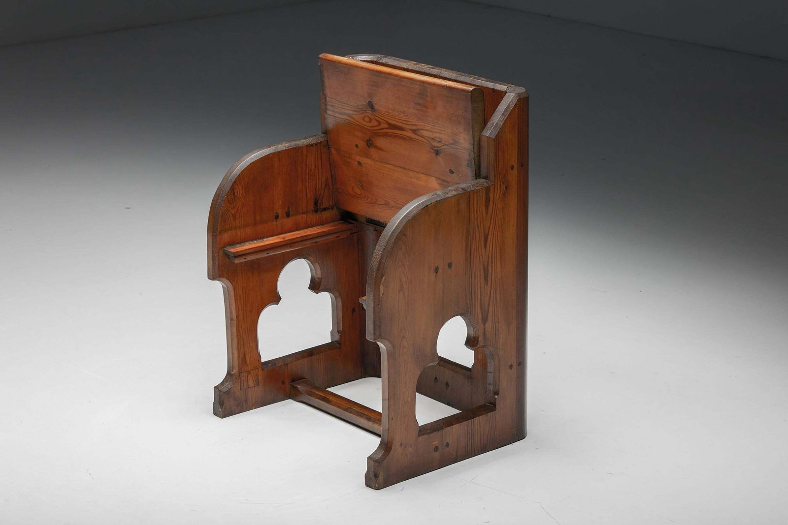 photo for sale Gothic Revival Wooden Armchairs, Pine & Oak, 20th Century