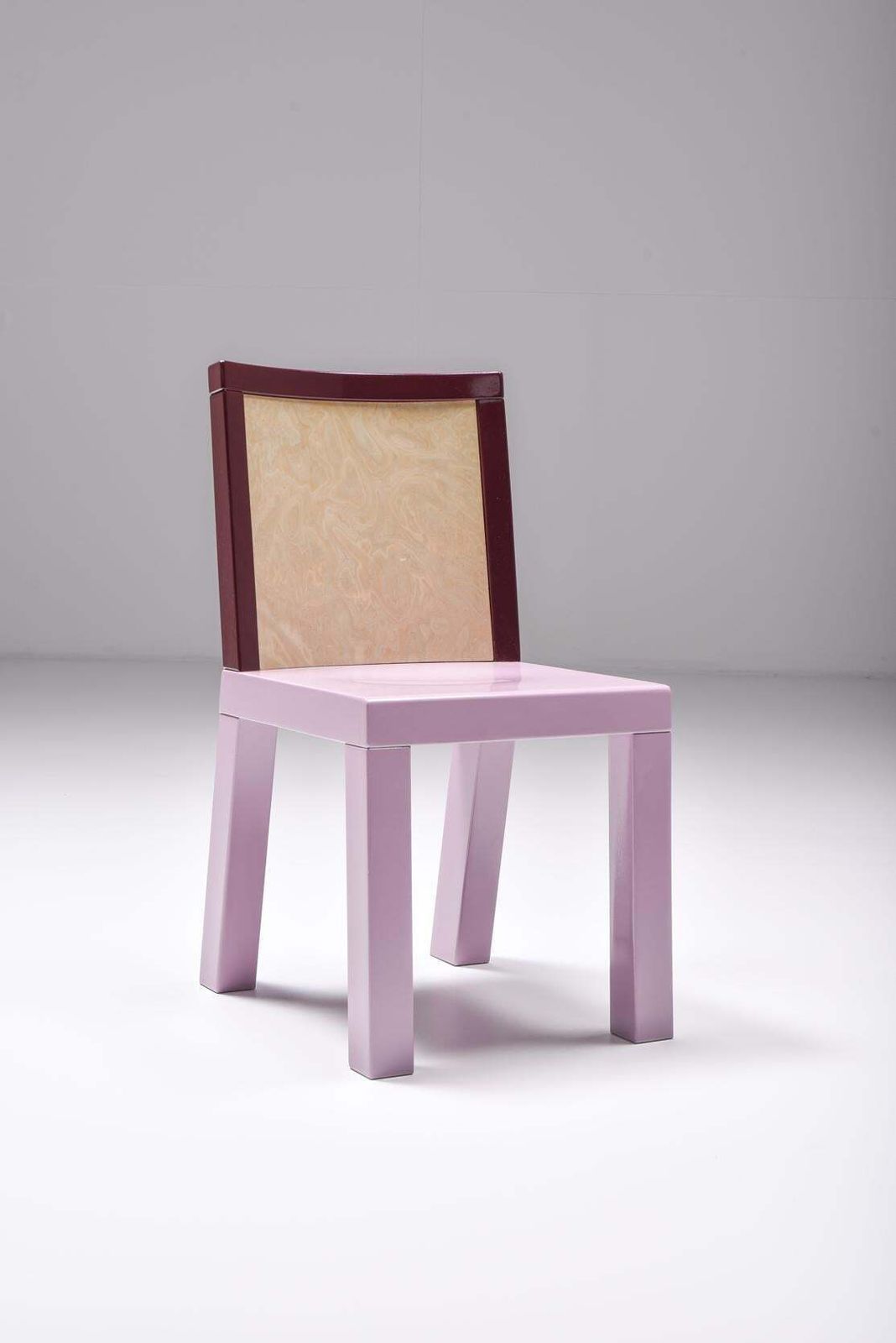 photo furniture Postmodern Ettore Sottsass Pink Dining Chairs For Leitner, 1980s
