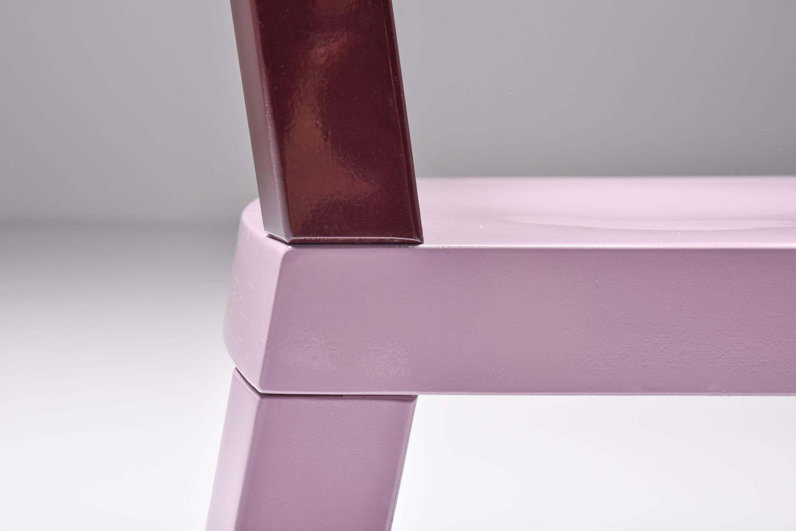 Furniture Postmodern Ettore Sottsass Pink Dining Chairs For Leitner, 1980s photo