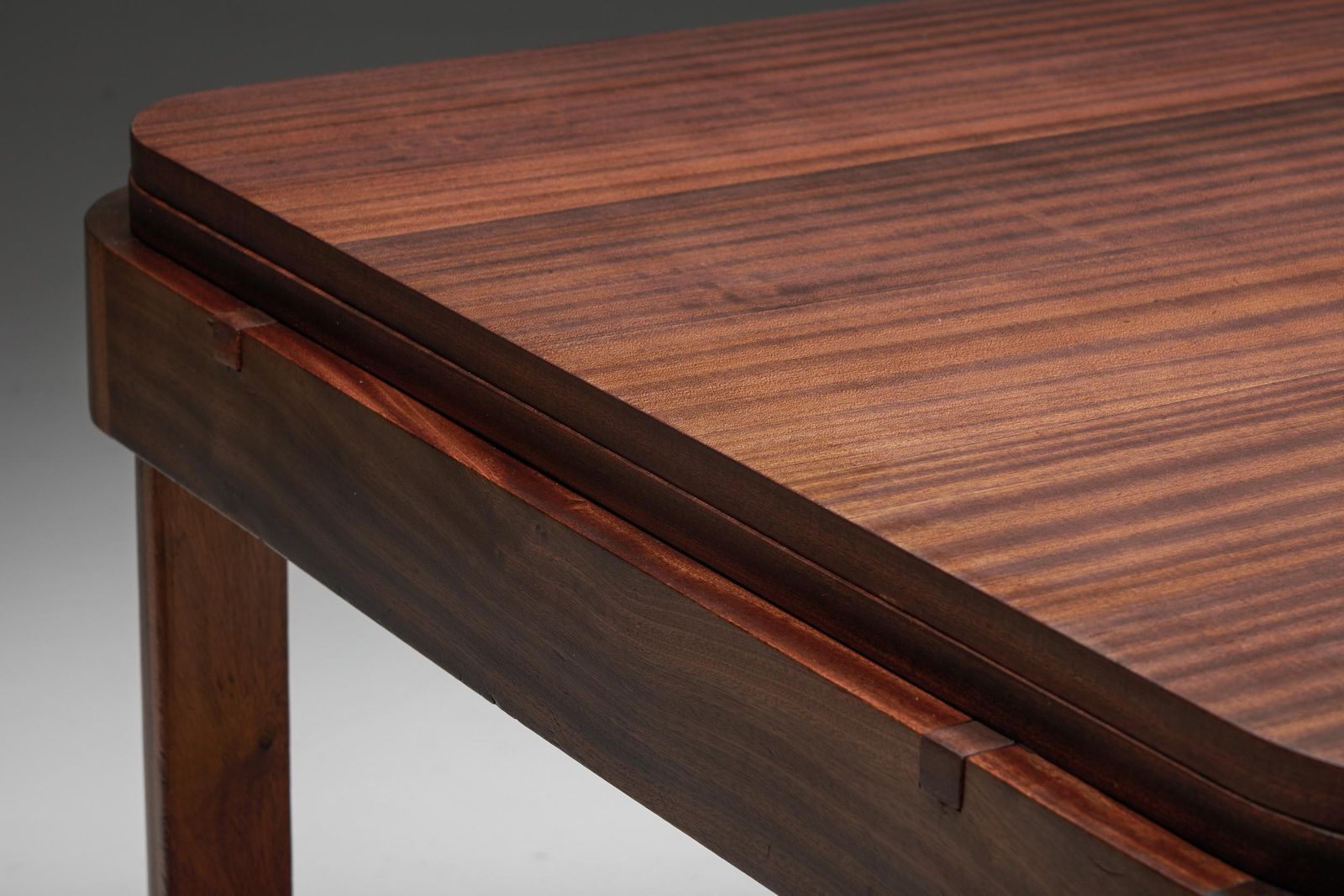 4946.0 Extendable Dining Table By John Van Zeeland, Art Deco, Belgium, 1930s photo