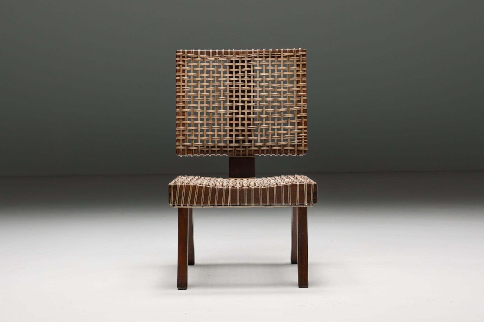 Pierre Jeanneret, Rare Armless Easy Chair, Chandigarh, 1955 photo vintage