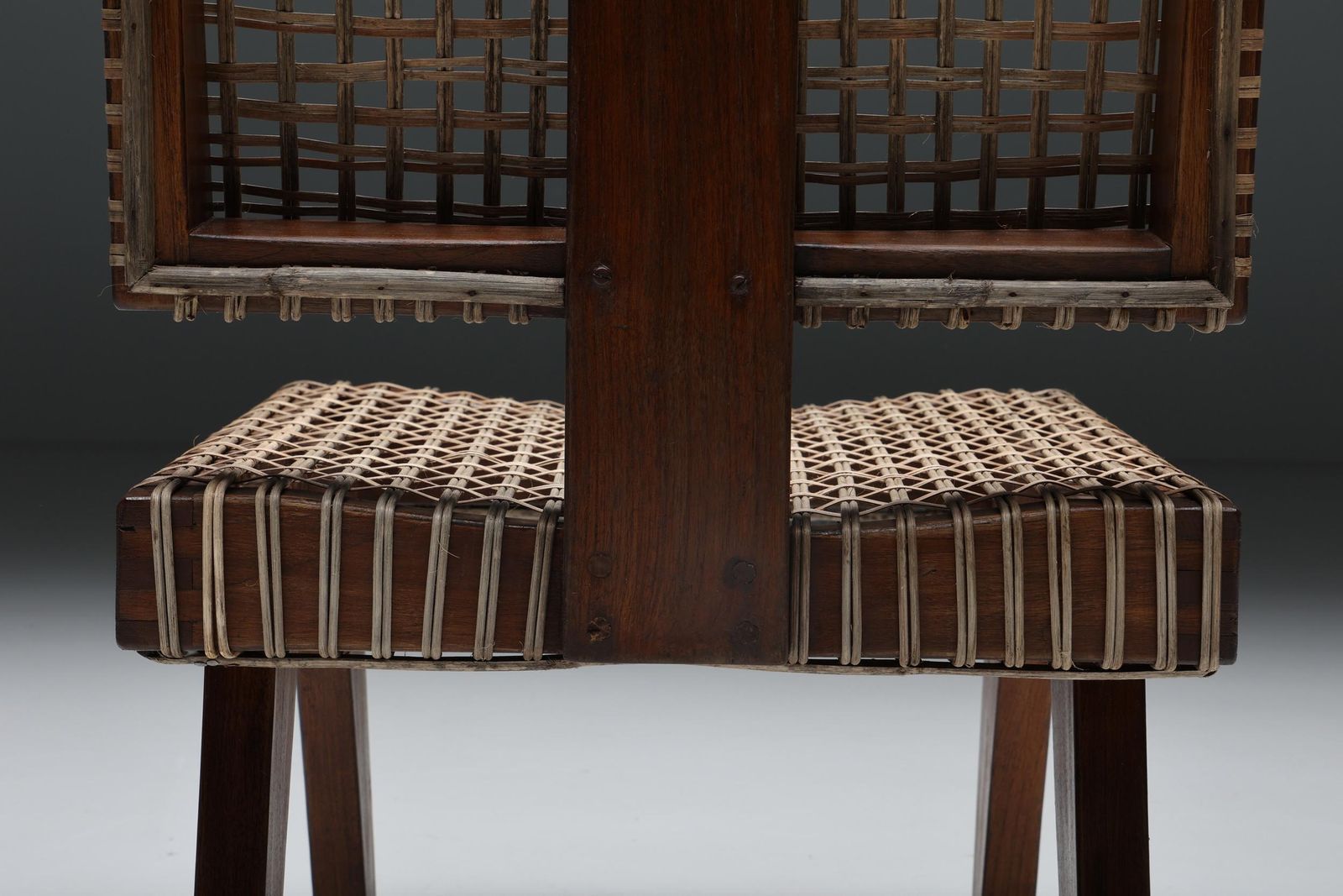 photo vintage Pierre Jeanneret, Rare Armless Easy Chair, Chandigarh, 1955