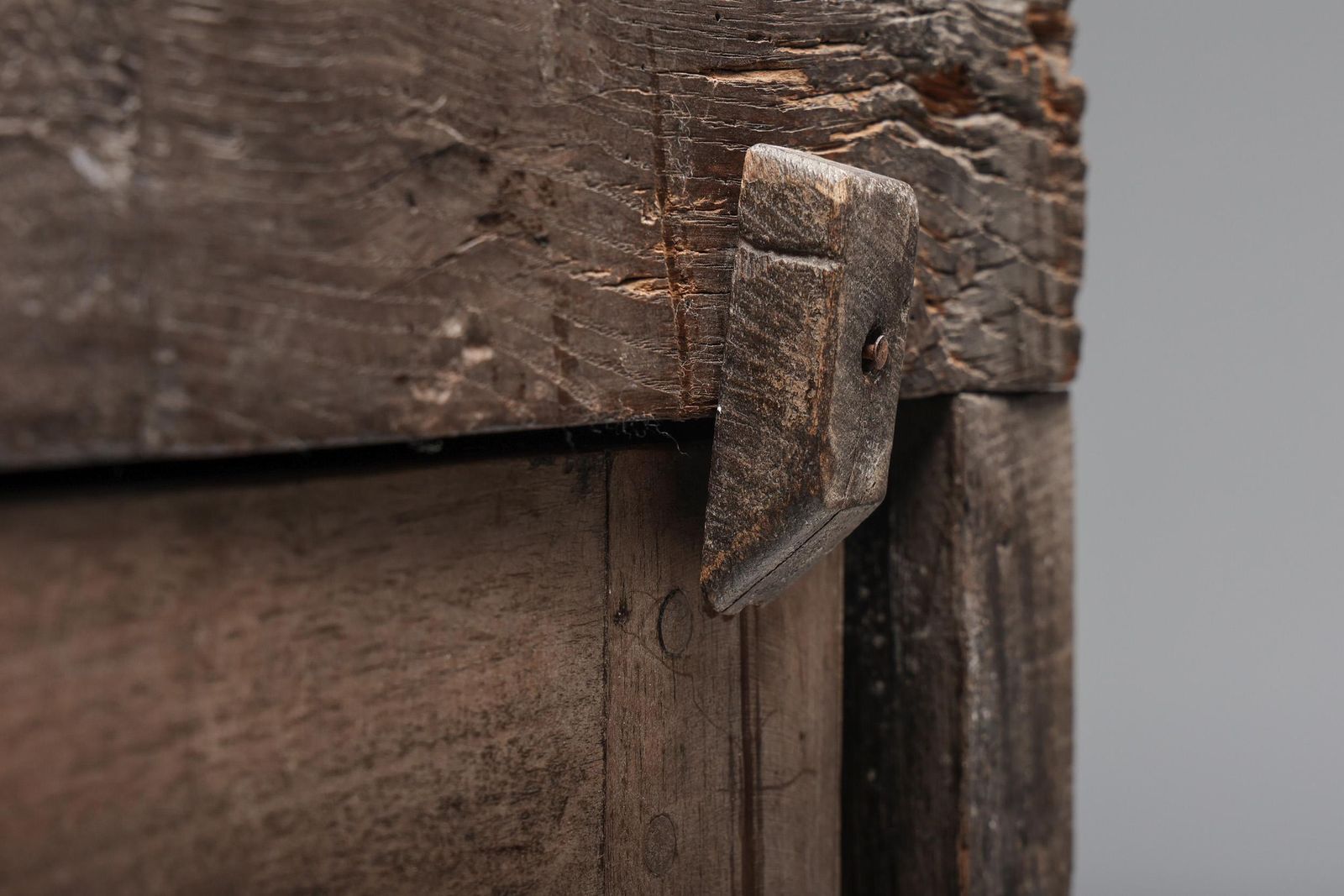 photo for sale Rustic Art Populaire Monoxylite Cupboard, Ardèche, France, 19th Century