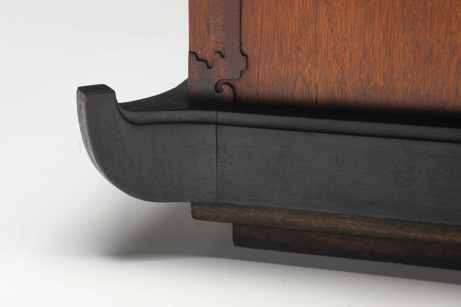 Walnut And Ebony Rare Sculptural Dutch Art Deco Sideboard photo vintage