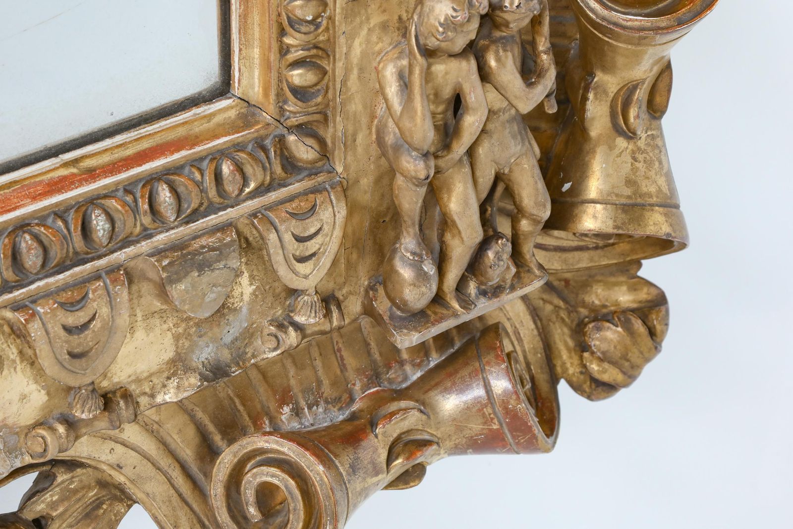 Gilt Wood Antique Mirror, French Louis XV Style, 19th Century photo Home Decor