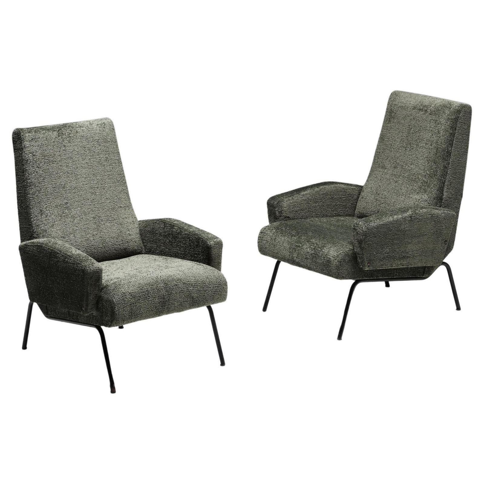 Mid Century Modern Italian Lounge Chairs In The Style Of Gastone Rinaldi, 1950's