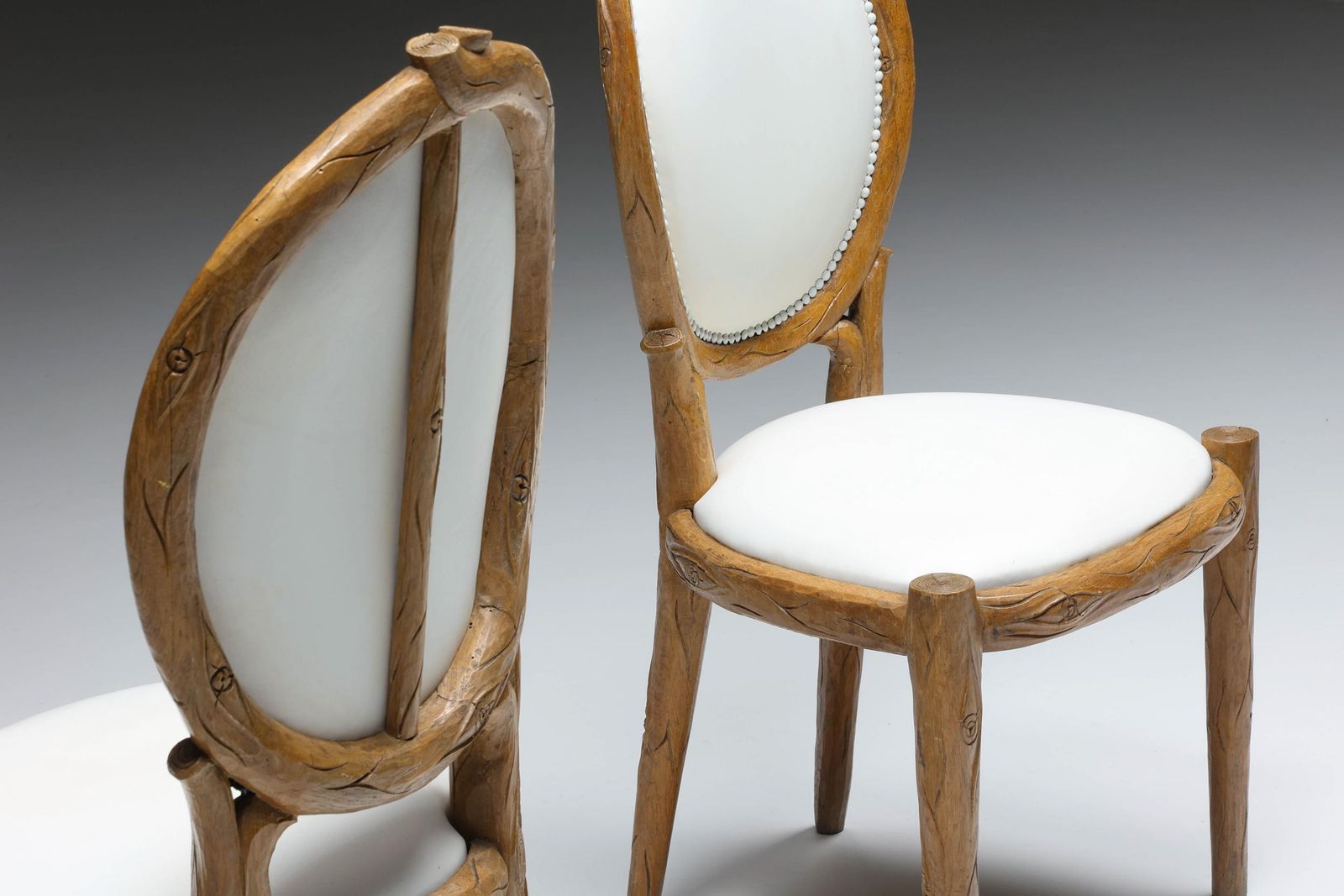 Thonet Style Hand Carved Wooden Dining Chairs, Mid Century Modern, 1960s photo 2547.0
