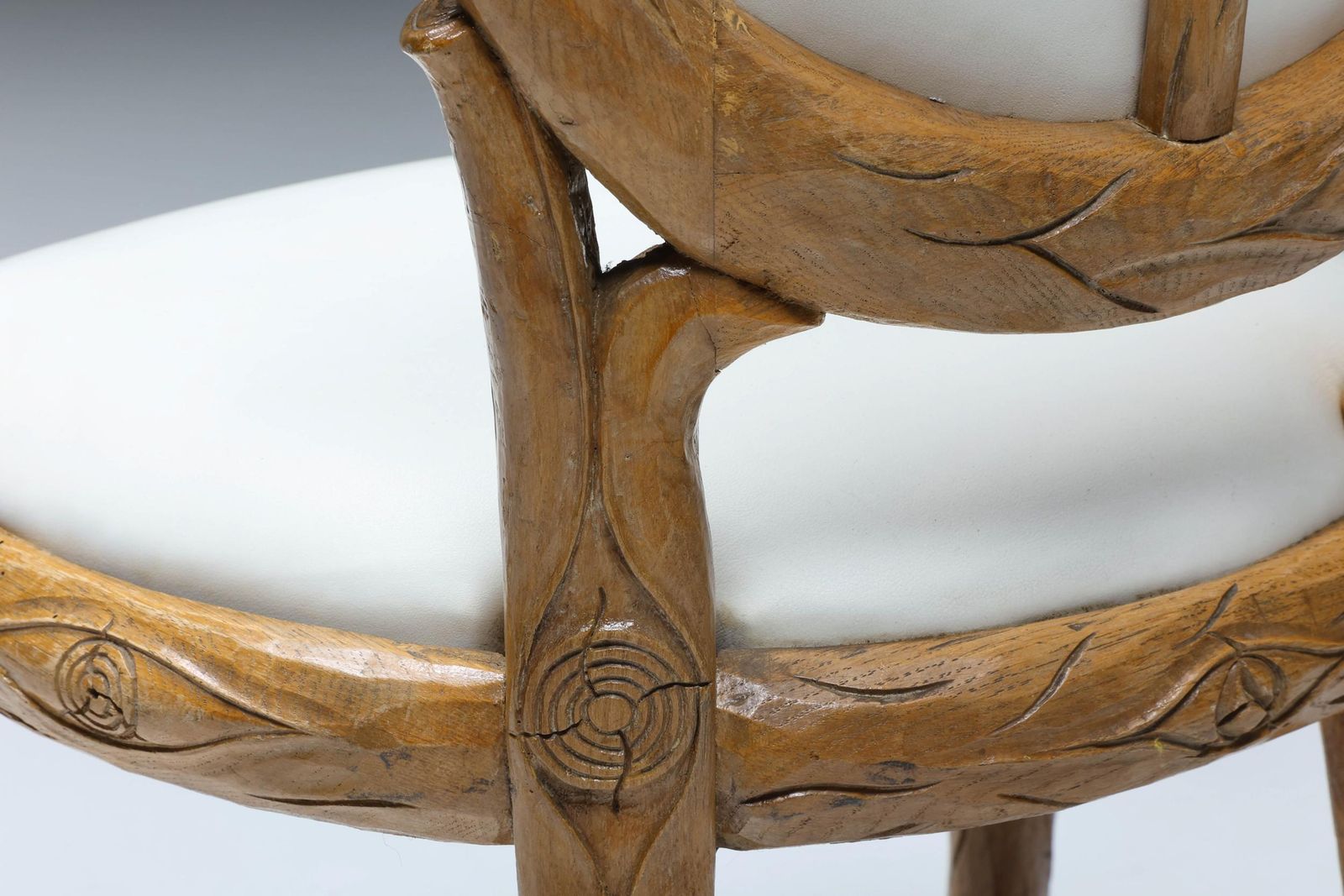 photo for sale Thonet Style Hand Carved Wooden Dining Chairs, Mid Century Modern, 1960s