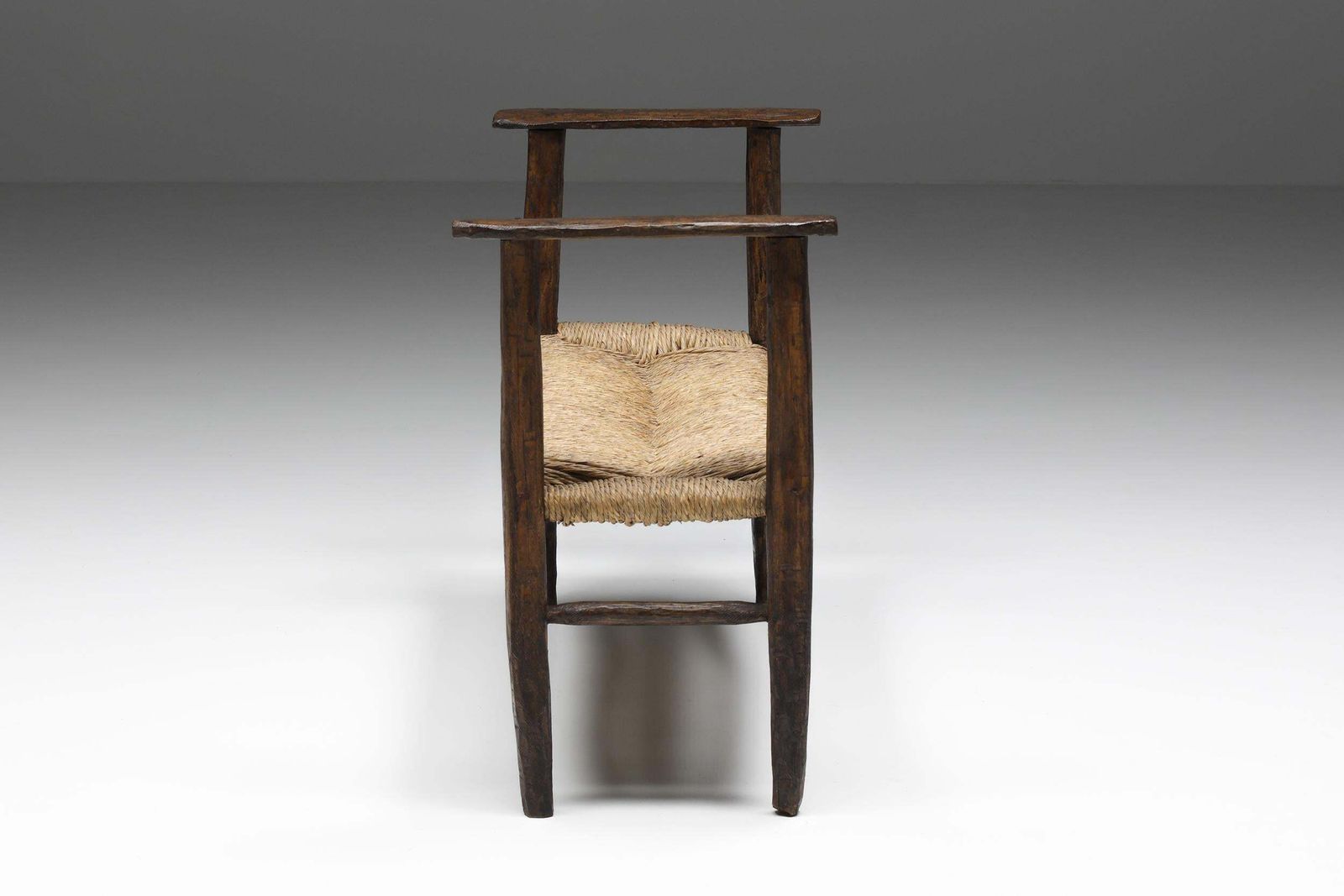 "Art Populaire" Folk Art Stool From The Auvergne, Mid Century Rustic 1800's photo for sale