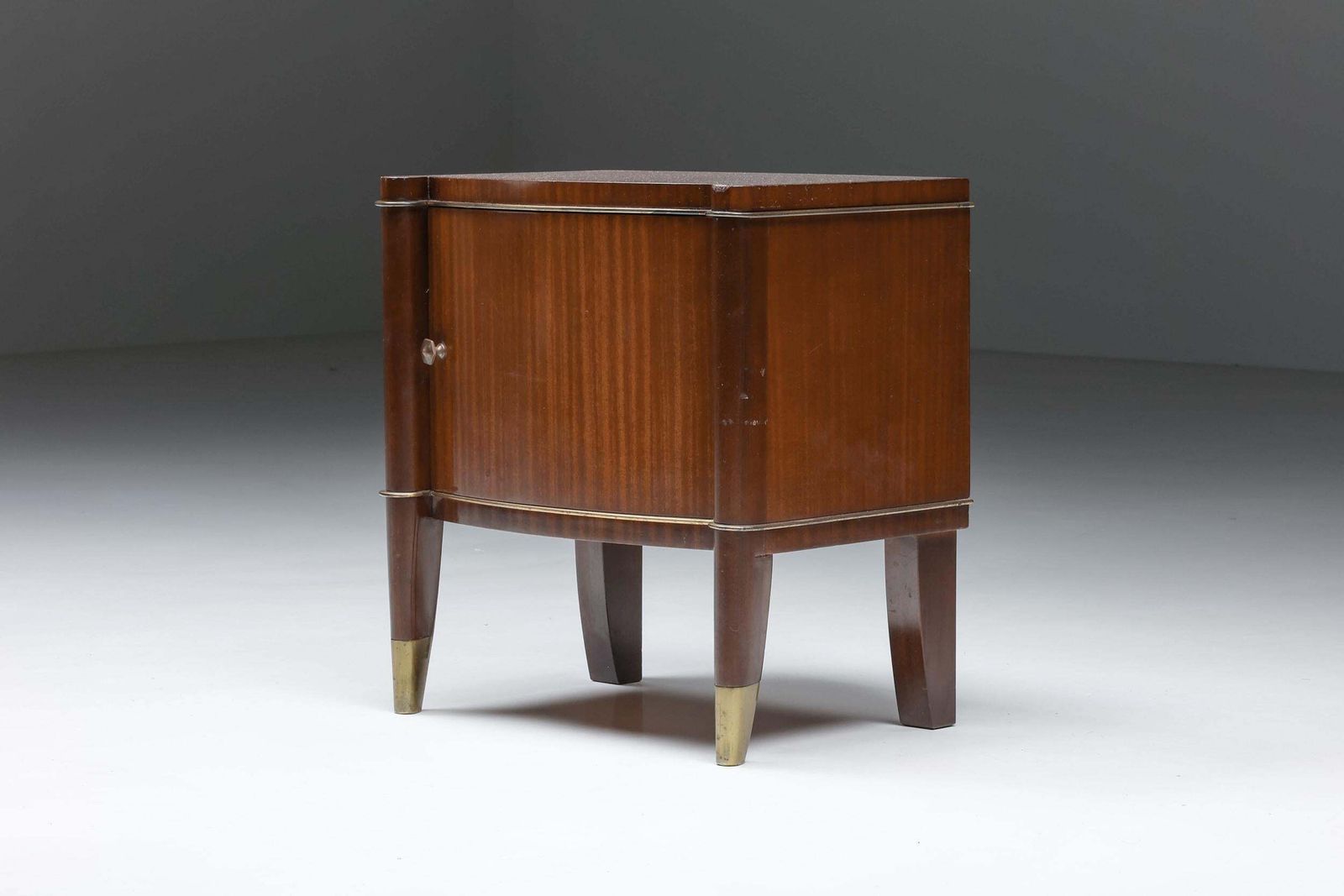 De Coene Brown Bed Side Table, Art Deco, Henry Van De Velde, 1960's photo for sale