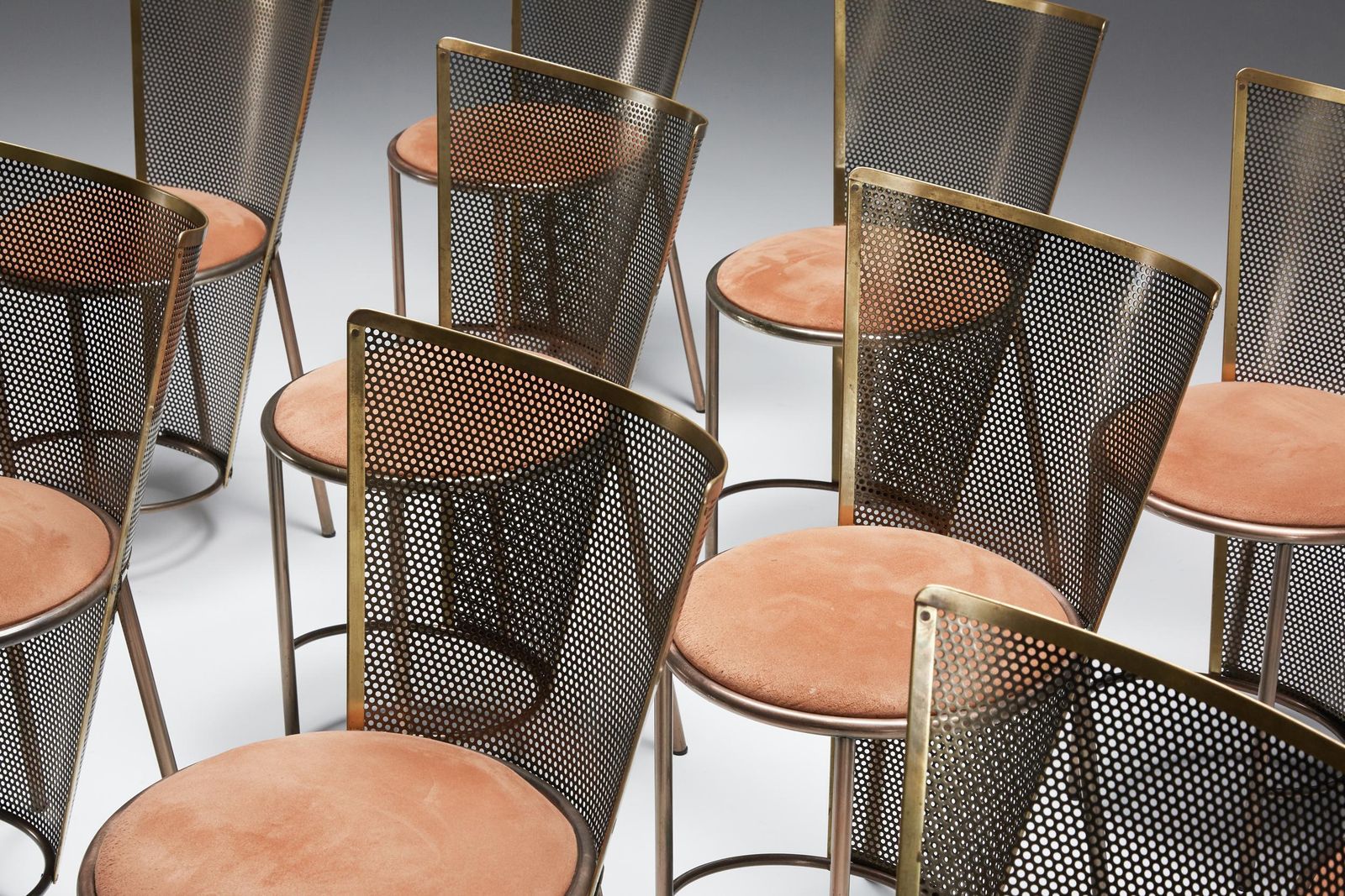Post Modern Frans Van Praet '92 Brass Chairs, World Expo Belgian Pavillion photo 1061.0