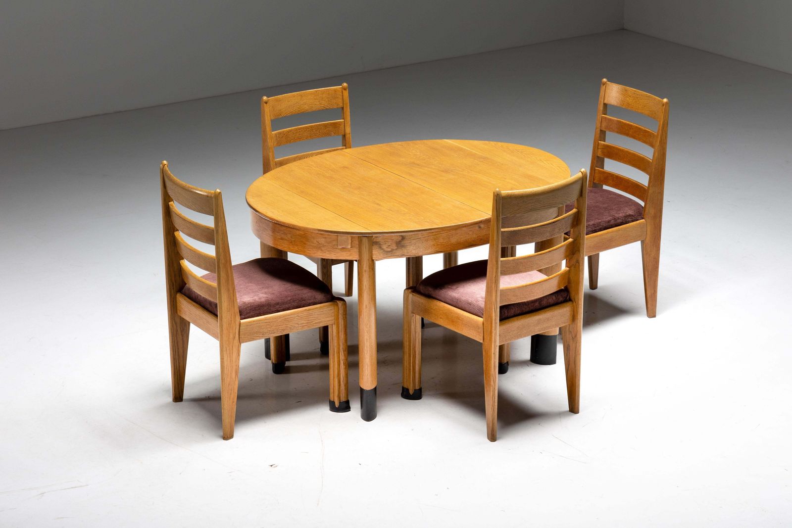 photo for sale Rationalist Oval Dining Table In Oak, Holland, 1920s