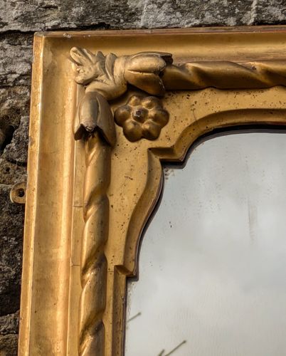 Large Antique Gilt Wood Overmantel photo vintage