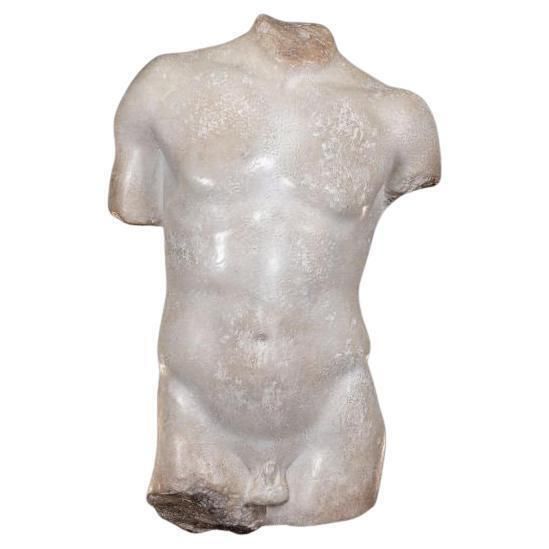 Sculpture In The Taste Of Antiquity, White Marble Patina, White Marble Effect.