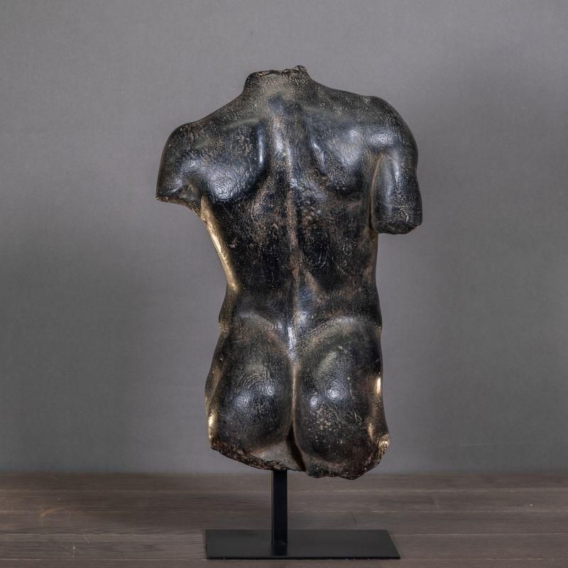 Sculpture In The Taste Of Antiquity, Black Patina, Black Marble Effect. photo for sale