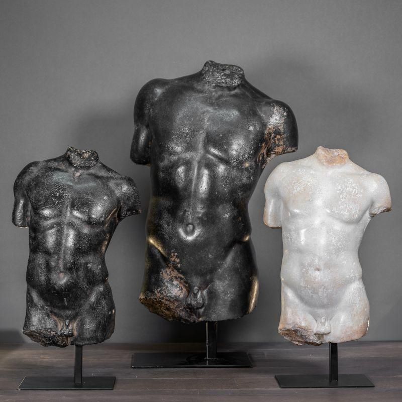 Sculpture In The Taste Of Antiquity, Black Patina, Black Marble Effect. photo Art