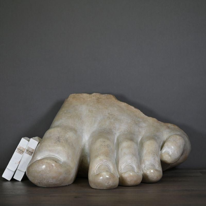 Sculpture In Resin And Marble Powder, Fragment Of Apollo's Foot. photo Art