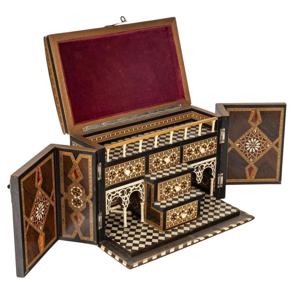 Chest, Box Forming A Cabinet, Orientalist Art, 19th Century, Napoleon III Period