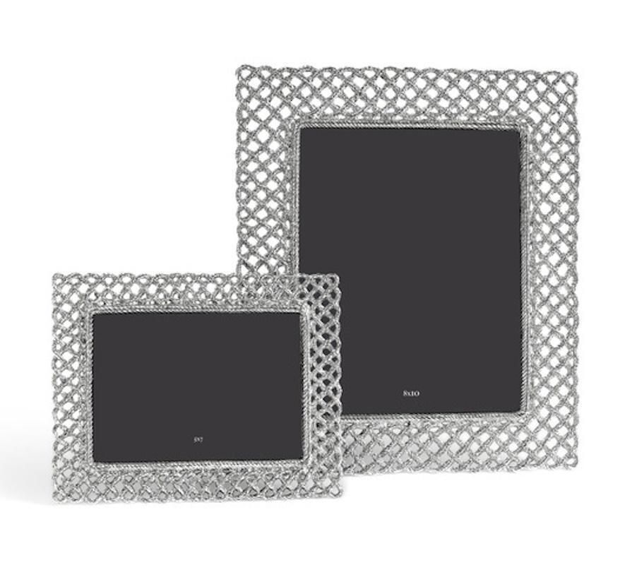 Love Knot Photo Frame In Silver Metal, Large Size Model. photo for sale